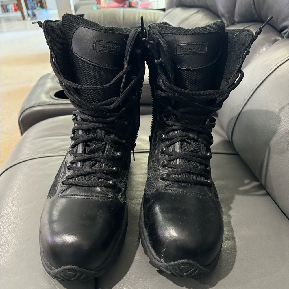 Men’s Reebok Stealth Composite Toe Boot Side Zip Size 11